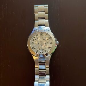 Guess? Unisex chronograph watch in stainless steel